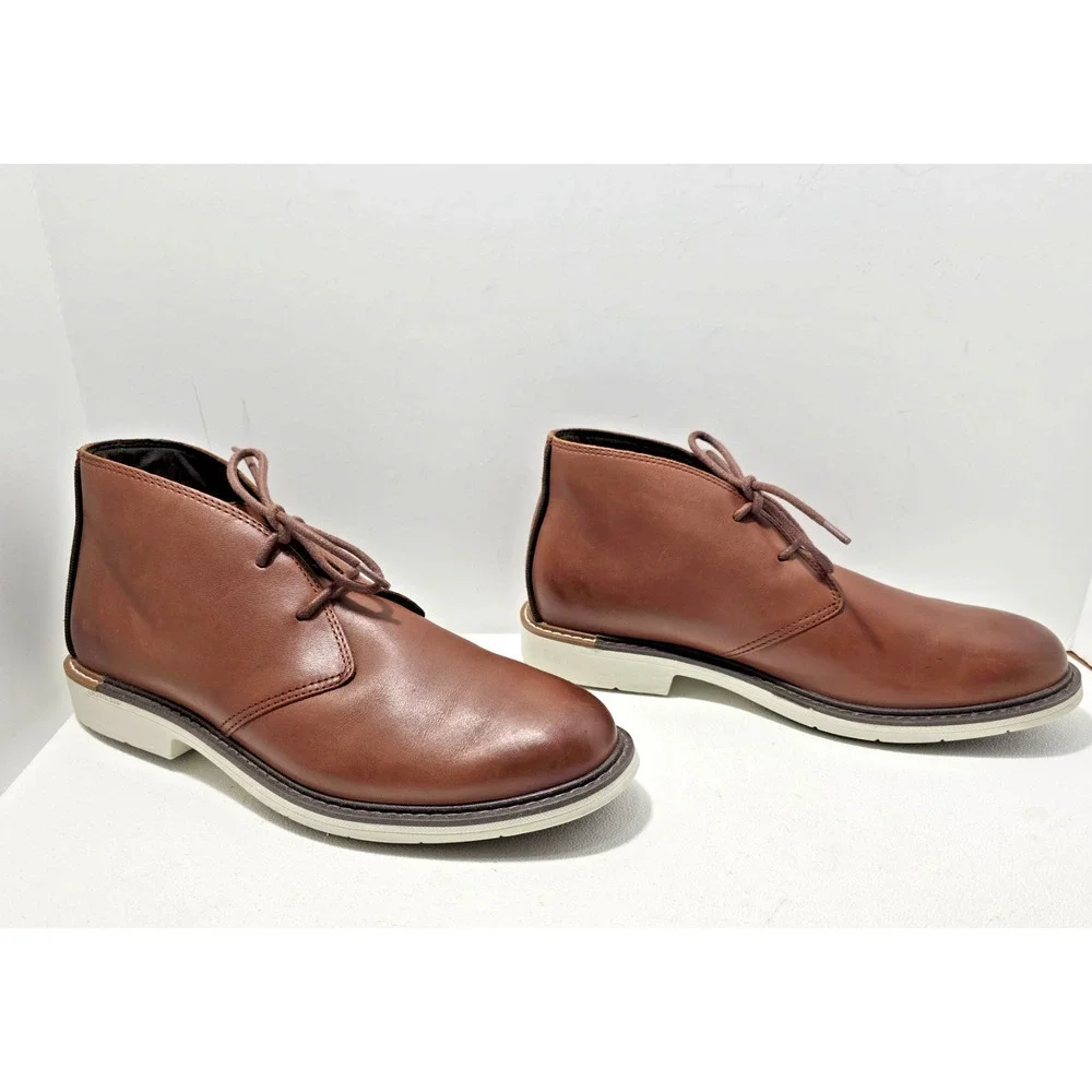 Cole Haan Go-to Lace Chukka Boots Men's 8.5M Woodbury Tan Round Toe Lace Up
